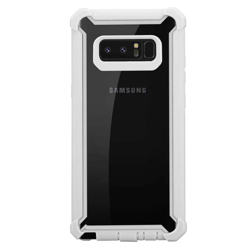 Cadorabo Hülle kompatibel mit Samsung Galaxy NOTE 8 2-in-1 Schutzhülle mit TPU Silikon-Rand und Acryl-Glas-Rücken