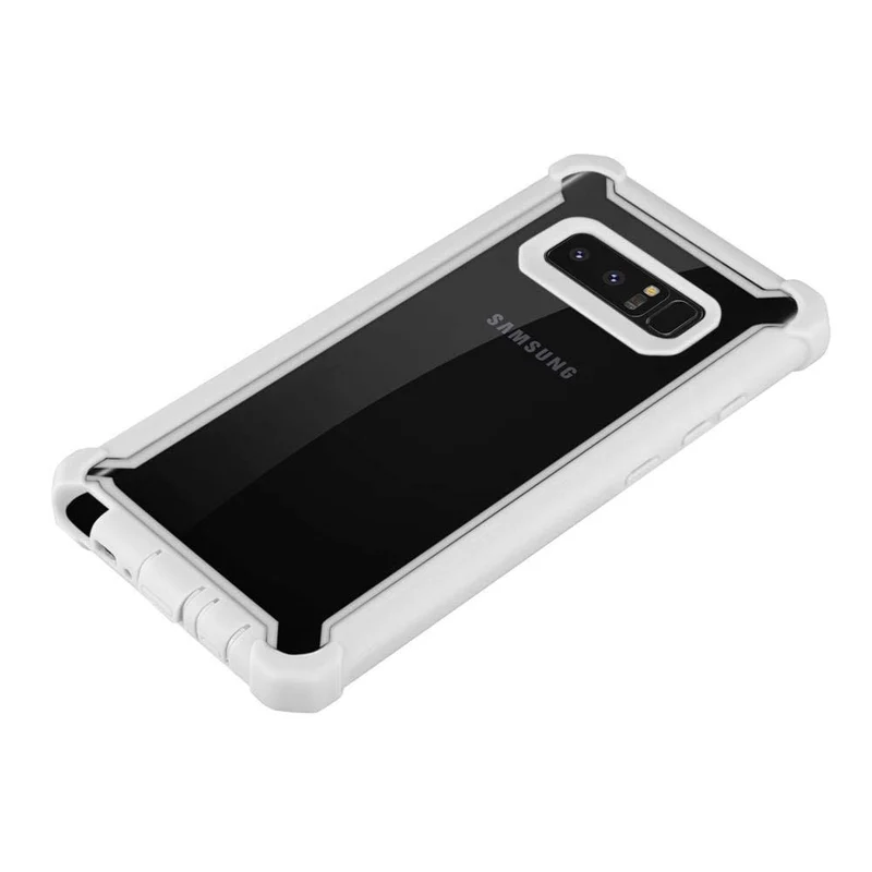 Cadorabo Hülle kompatibel mit Samsung Galaxy NOTE 8 2-in-1 Schutzhülle mit TPU Silikon-Rand und Acryl-Glas-Rücken