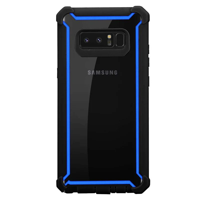 Cadorabo Hülle kompatibel mit Samsung Galaxy NOTE 8 2-in-1 Schutzhülle mit TPU Silikon-Rand und Acryl-Glas-Rücken