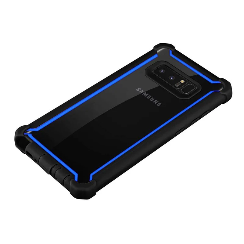 Cadorabo Hülle kompatibel mit Samsung Galaxy NOTE 8 2-in-1 Schutzhülle mit TPU Silikon-Rand und Acryl-Glas-Rücken