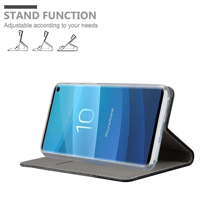 Cadorabo Hülle kompatibel mit Samsung Galaxy S10 4G Schutzhülle mit Magnetverschluss, Standfunktion und Kartenfach
