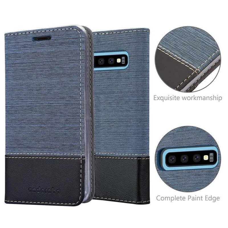 Cadorabo Hülle kompatibel mit Samsung Galaxy S10 4G Schutzhülle mit Magnetverschluss, Standfunktion und Kartenfach