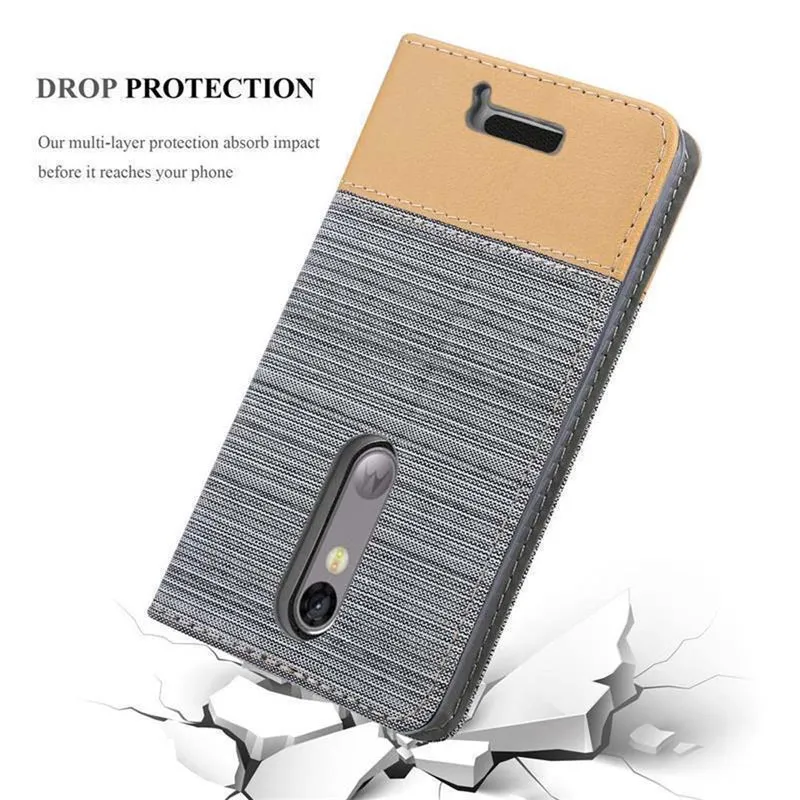 Cadorabo Hülle kompatibel mit Motorola MOTO X3 Schutzhülle mit Magnetverschluss, Standfunktion und Kartenfach
