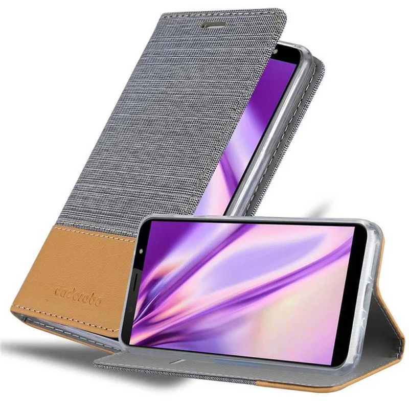 Cadorabo Hülle kompatibel mit HTC U12 LIFE Schutzhülle mit Magnetverschluss, Standfunktion und Kartenfach