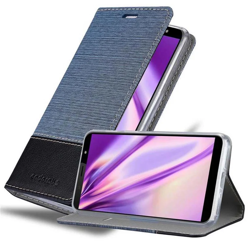 Cadorabo Hülle kompatibel mit HTC U12 LIFE Schutzhülle mit Magnetverschluss, Standfunktion und Kartenfach