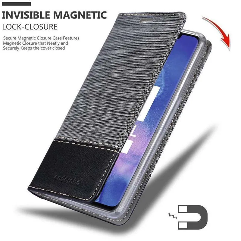 Cadorabo Hülle kompatibel mit Huawei MATE 20 PRO Schutzhülle mit Magnetverschluss, Standfunktion und Kartenfach