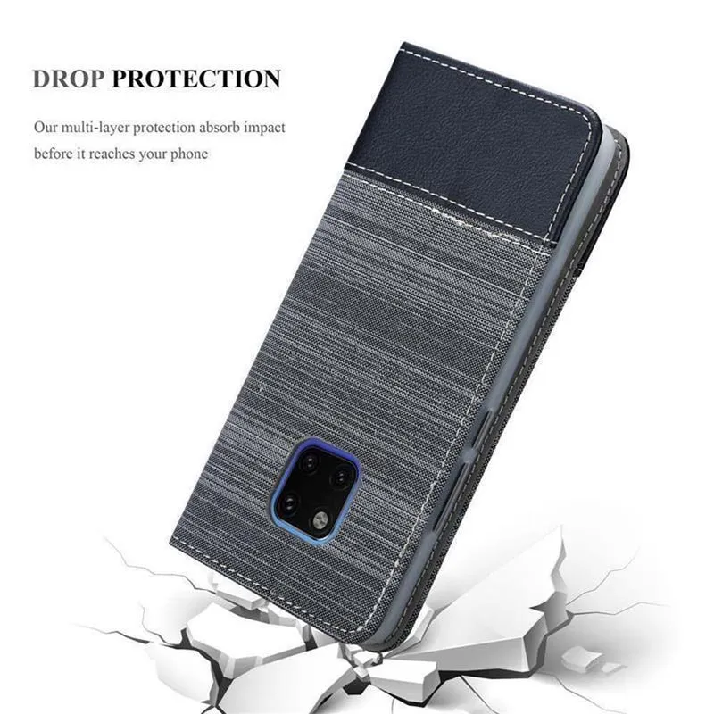 Cadorabo Hülle kompatibel mit Huawei MATE 20 PRO Schutzhülle mit Magnetverschluss, Standfunktion und Kartenfach