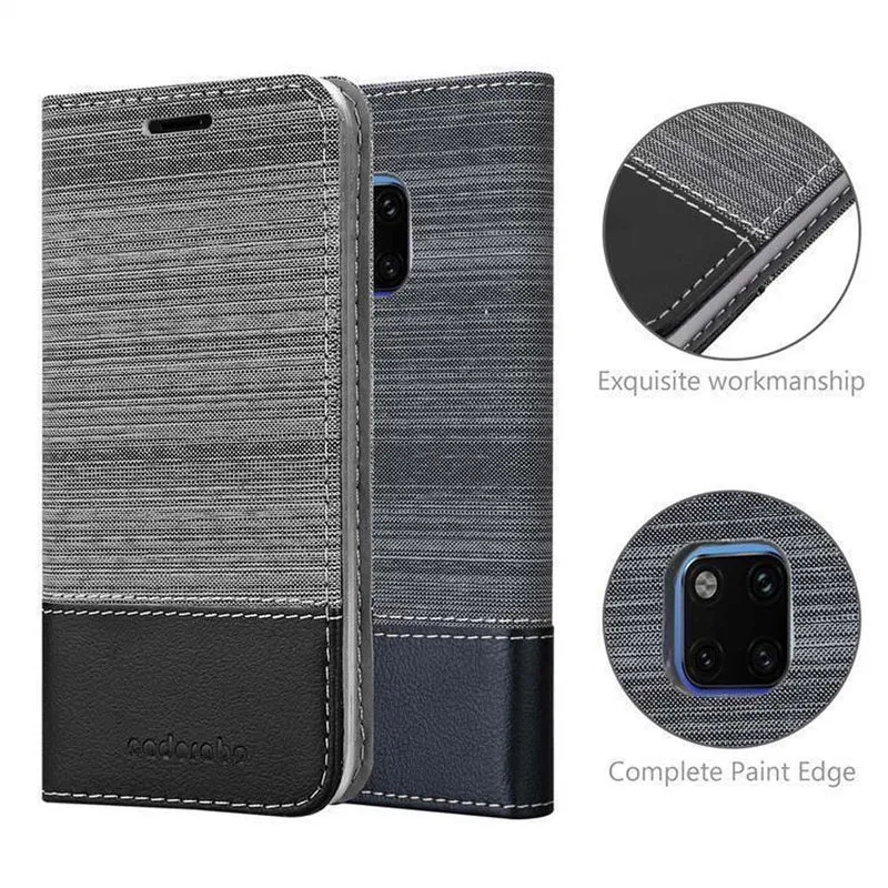 Cadorabo Hülle kompatibel mit Huawei MATE 20 PRO Schutzhülle mit Magnetverschluss, Standfunktion und Kartenfach