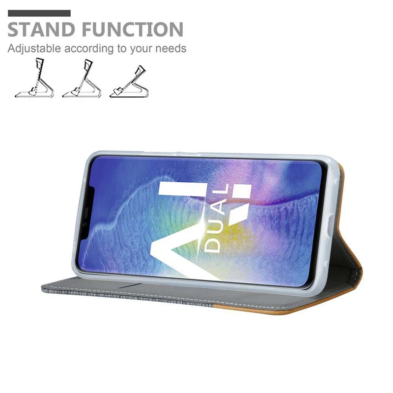 Cadorabo Hülle kompatibel mit Huawei MATE 20 PRO Schutzhülle mit Magnetverschluss, Standfunktion und Kartenfach