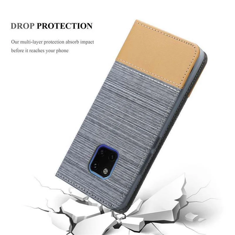 Cadorabo Hülle kompatibel mit Huawei MATE 20 PRO Schutzhülle mit Magnetverschluss, Standfunktion und Kartenfach