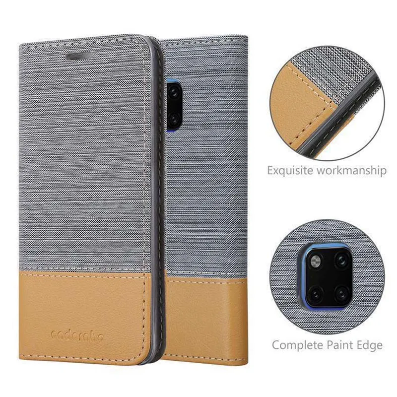 Cadorabo Hülle kompatibel mit Huawei MATE 20 PRO Schutzhülle mit Magnetverschluss, Standfunktion und Kartenfach