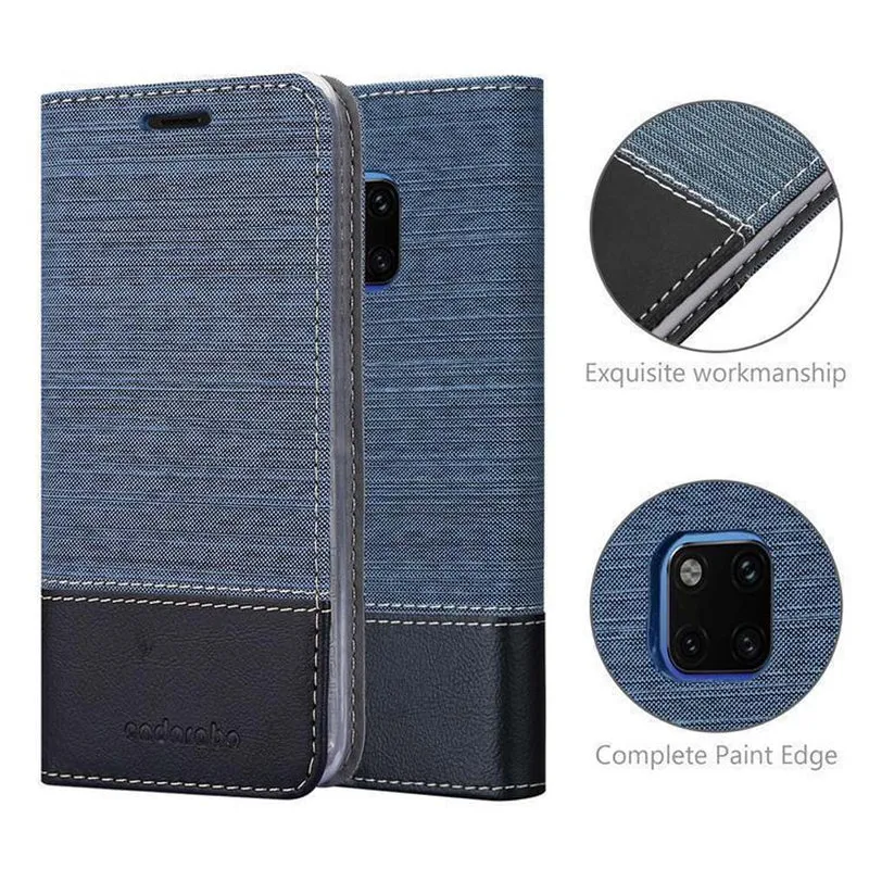 Cadorabo Hülle kompatibel mit Huawei MATE 20 PRO Schutzhülle mit Magnetverschluss, Standfunktion und Kartenfach