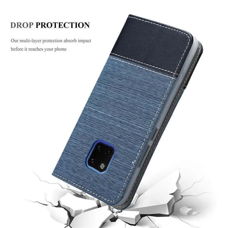 Cadorabo Hülle kompatibel mit Huawei MATE 20 PRO Schutzhülle mit Magnetverschluss, Standfunktion und Kartenfach