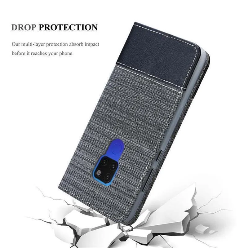 Cadorabo Hülle kompatibel mit Huawei MATE 20 Schutzhülle mit Magnetverschluss, Standfunktion und Kartenfach