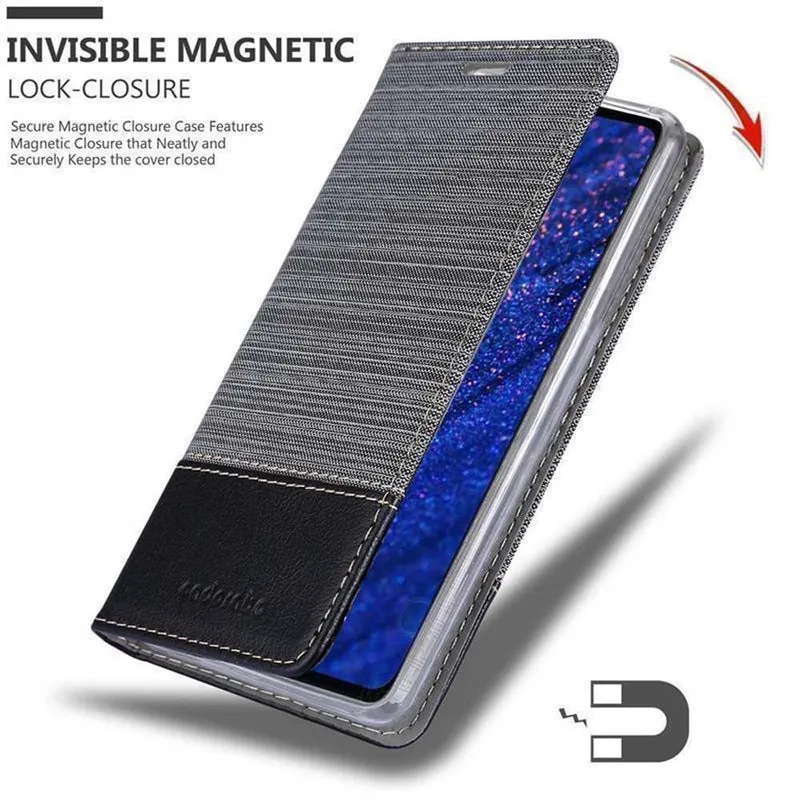 Cadorabo Hülle kompatibel mit Huawei MATE 20 Schutzhülle mit Magnetverschluss, Standfunktion und Kartenfach
