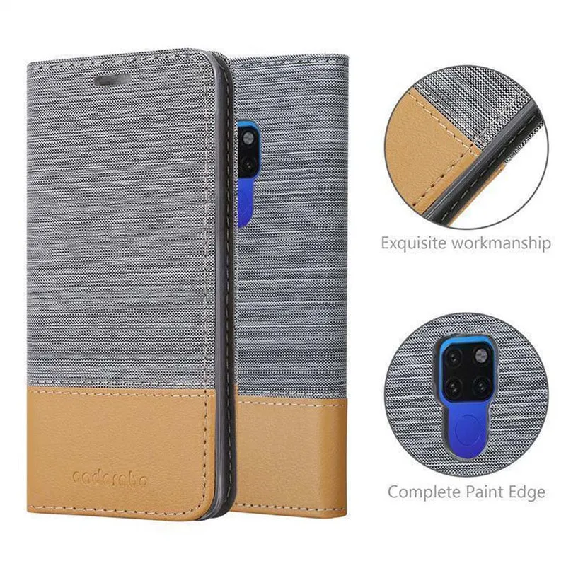 Cadorabo Hülle kompatibel mit Huawei MATE 20 Schutzhülle mit Magnetverschluss, Standfunktion und Kartenfach