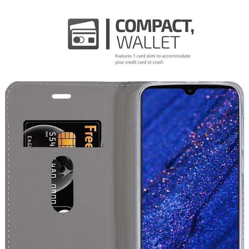 Cadorabo Hülle kompatibel mit Huawei MATE 20 Schutzhülle mit Magnetverschluss, Standfunktion und Kartenfach
