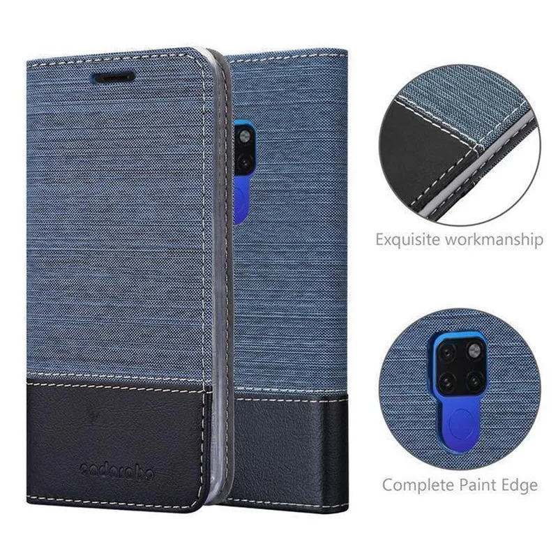Cadorabo Hülle kompatibel mit Huawei MATE 20 Schutzhülle mit Magnetverschluss, Standfunktion und Kartenfach