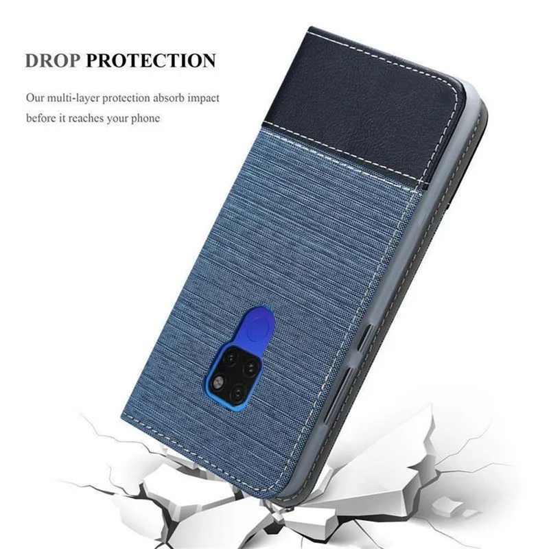 Cadorabo Hülle kompatibel mit Huawei MATE 20 Schutzhülle mit Magnetverschluss, Standfunktion und Kartenfach