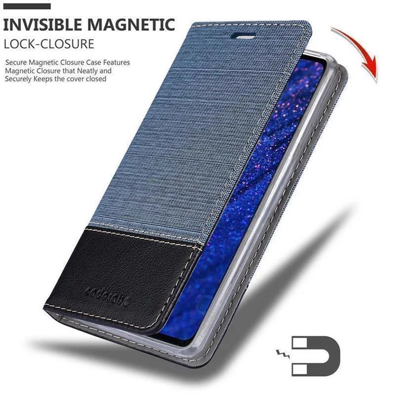 Cadorabo Hülle kompatibel mit Huawei MATE 20 Schutzhülle mit Magnetverschluss, Standfunktion und Kartenfach