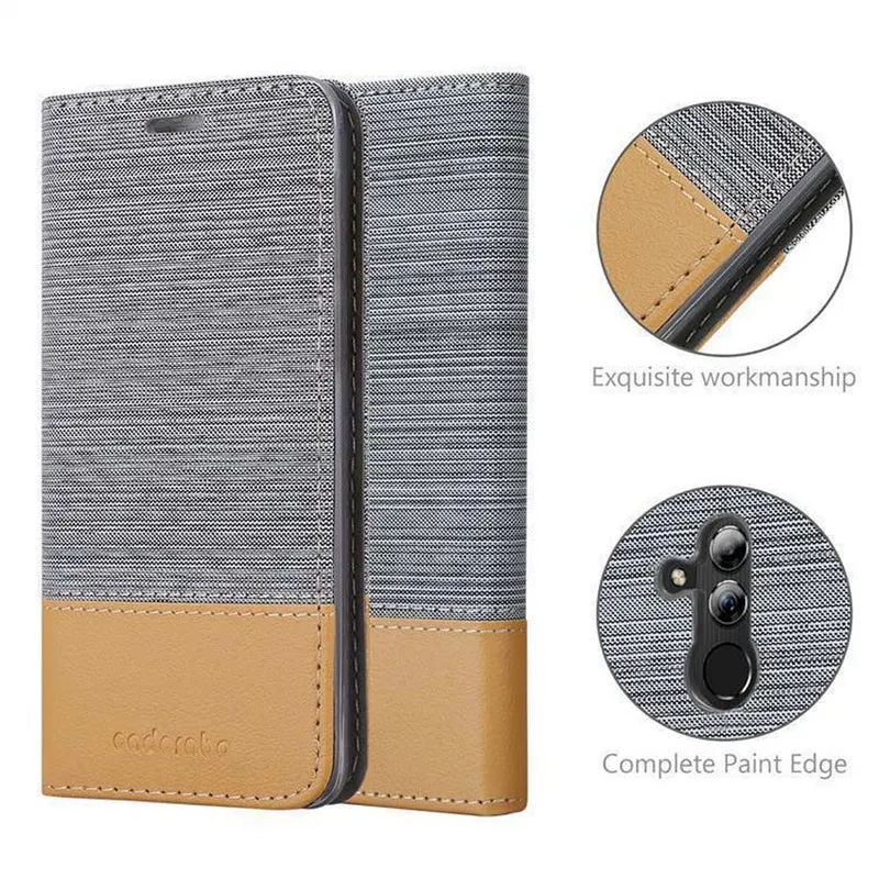 Cadorabo Hülle kompatibel mit Huawei MATE 20 LITE Schutzhülle mit Magnetverschluss, Standfunktion und Kartenfach
