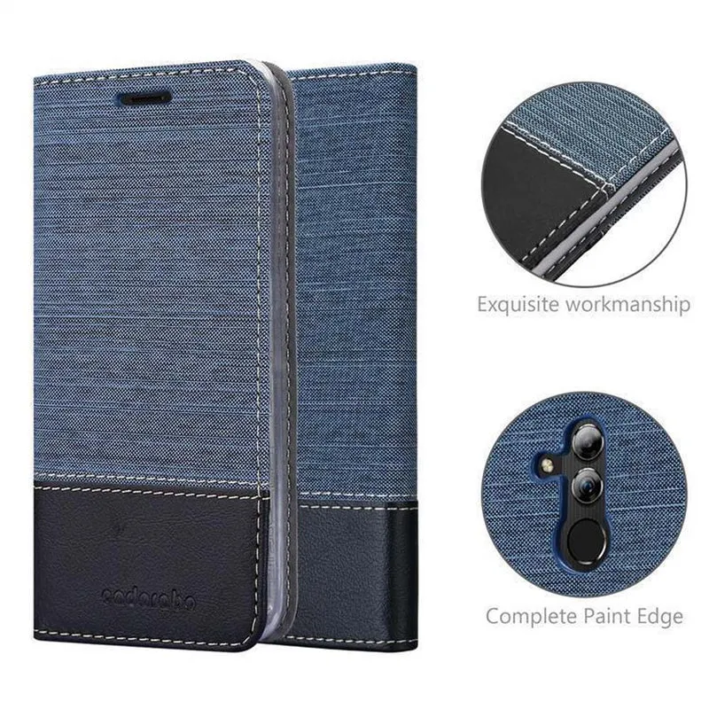 Cadorabo Hülle kompatibel mit Huawei MATE 20 LITE Schutzhülle mit Magnetverschluss, Standfunktion und Kartenfach