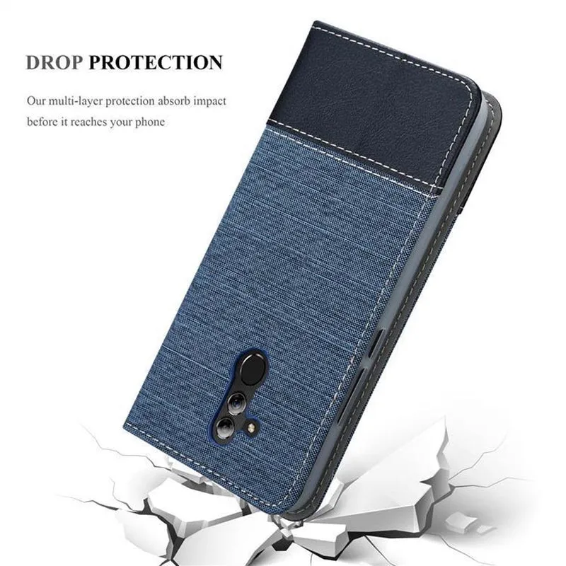 Cadorabo Hülle kompatibel mit Huawei MATE 20 LITE Schutzhülle mit Magnetverschluss, Standfunktion und Kartenfach