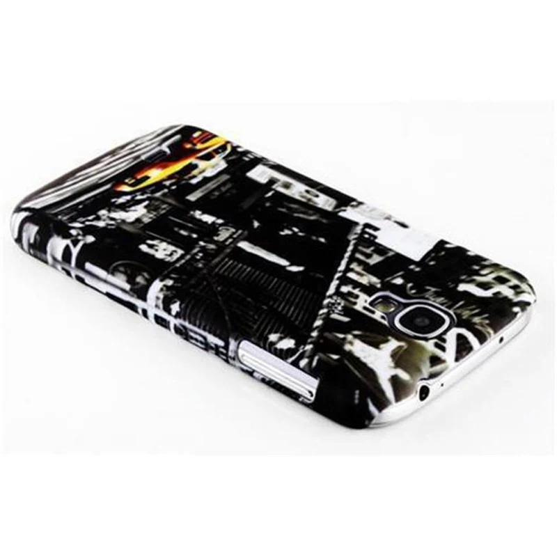 Cadorabo Hülle kompatibel mit Samsung Galaxy S4 MINI mit BROWN TIGER Aufdruck - Hard Case Schutzhülle im trendigen Design