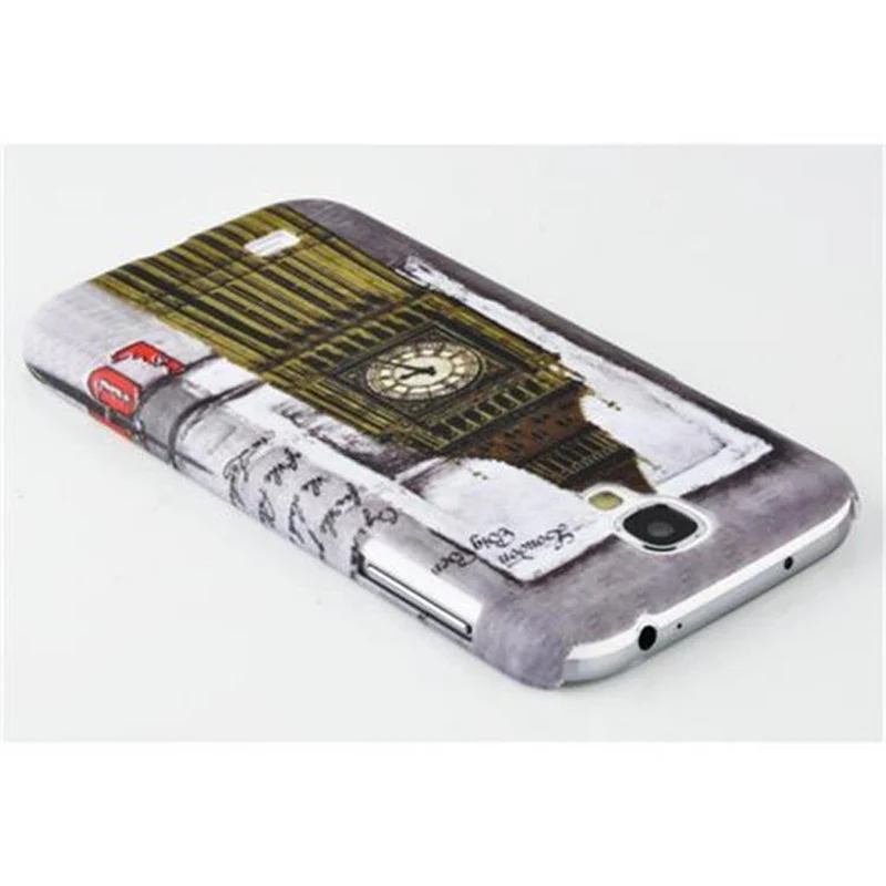Cadorabo Hülle kompatibel mit Samsung Galaxy S4 mit BROWN TIGER Aufdruck - Hard Case Schutzhülle im trendigen Design