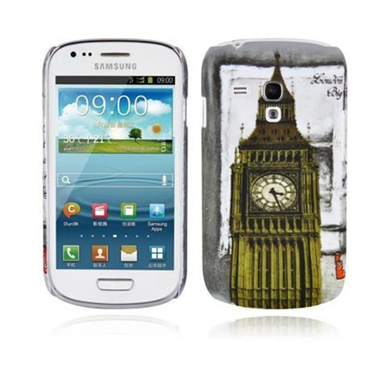 Cadorabo Hülle kompatibel mit Samsung Galaxy S3 MINI mit FOOTBALL Aufdruck - Hard Case Schutzhülle im trendigen Design