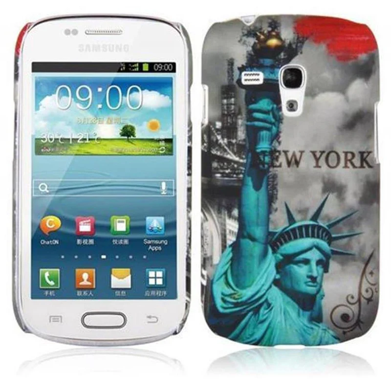 Cadorabo Hülle kompatibel mit Samsung Galaxy S3 MINI mit FOOTBALL Aufdruck - Hard Case Schutzhülle im trendigen Design