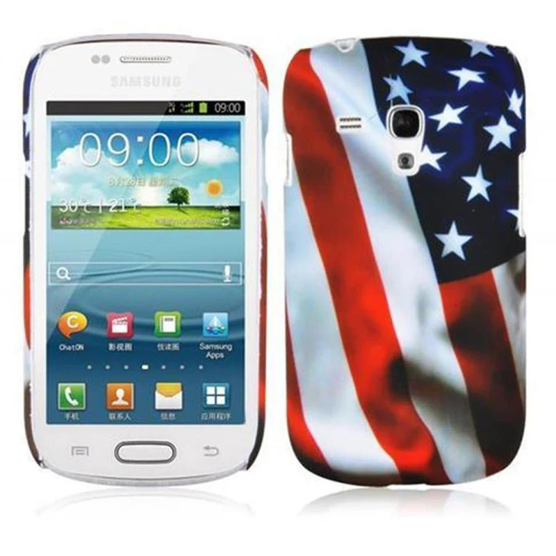 Cadorabo Hülle kompatibel mit Samsung Galaxy S3 MINI mit FOOTBALL Aufdruck - Hard Case Schutzhülle im trendigen Design