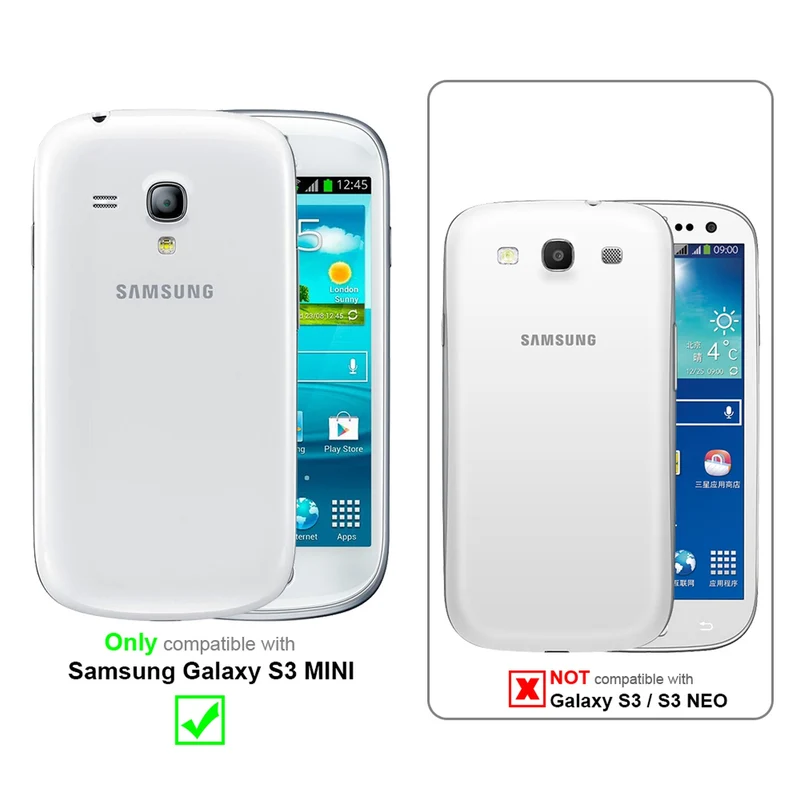 Cadorabo Hülle kompatibel mit Samsung Galaxy S3 MINI mit FOOTBALL Aufdruck - Hard Case Schutzhülle im trendigen Design