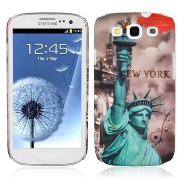 Cadorabo Hülle kompatibel mit Samsung Galaxy S3 / S3 NEO mit BROWN TIGER Aufdruck - Hard Case Schutzhülle im trendigen Design