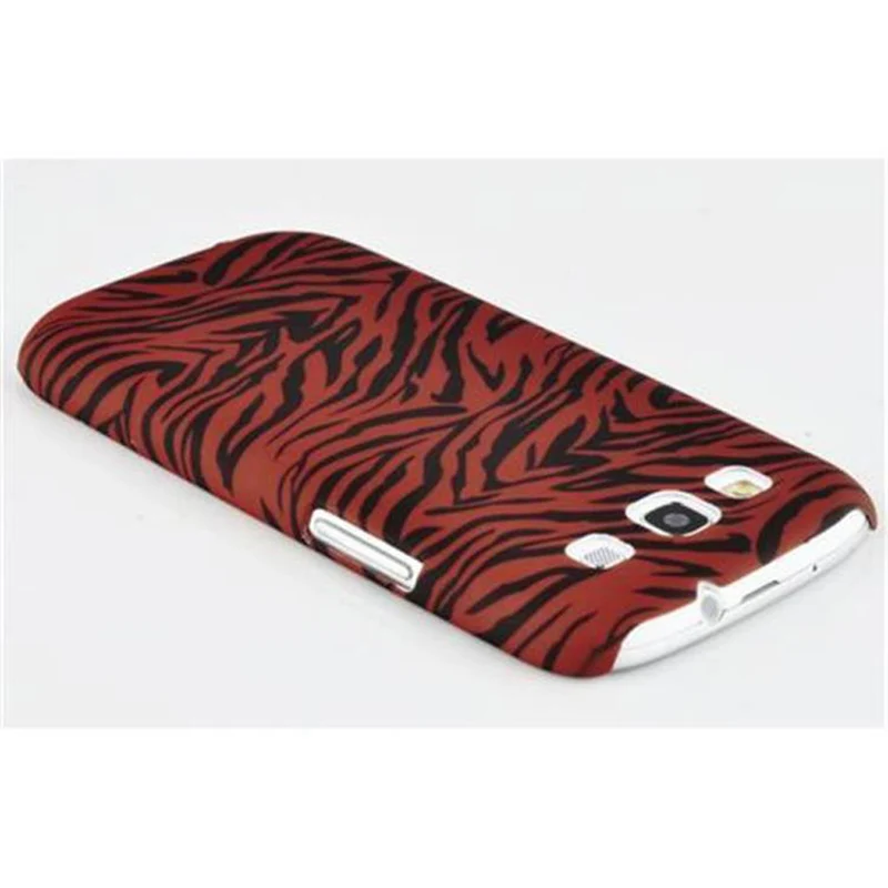 Cadorabo Hülle kompatibel mit Samsung Galaxy S3 / S3 NEO mit BROWN TIGER Aufdruck - Hard Case Schutzhülle im trendigen Design
