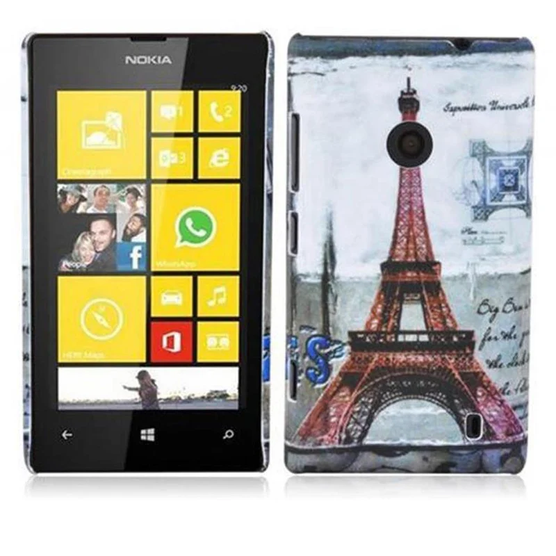 Cadorabo Hülle kompatibel mit Nokia Lumia 520 / 521 mit FOOTBALL Aufdruck - Hard Case Schutzhülle im trendigen Design