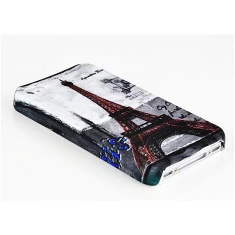 Cadorabo Hülle kompatibel mit Apple iPhone 4 / 4S mit BROWN TIGER Aufdruck - Hard Case Schutzhülle im trendigen Design