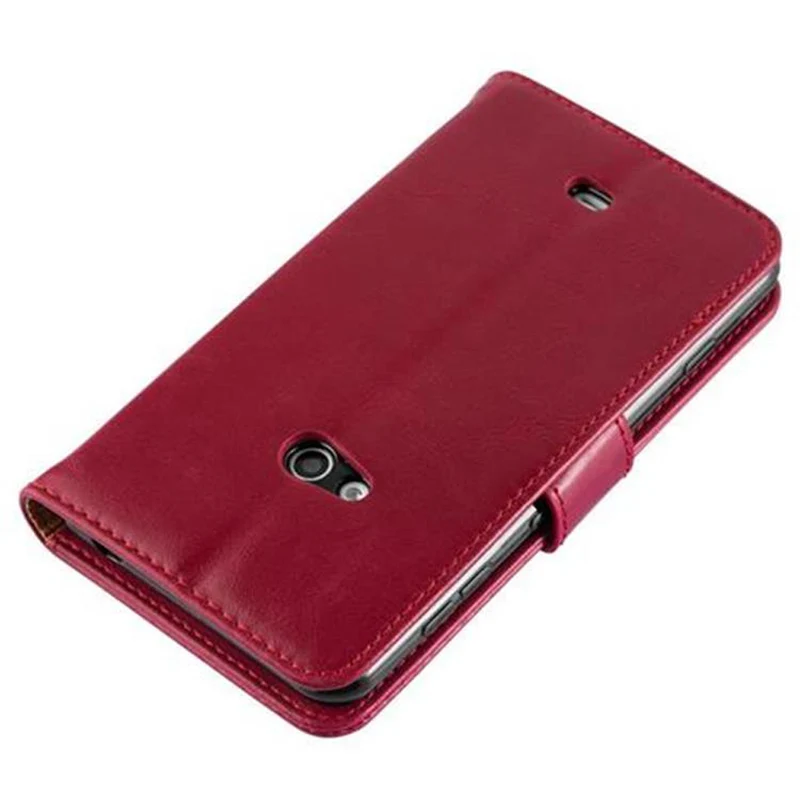 Cadorabo Hülle kompatibel mit Nokia Lumia 625 Schutzhülle mit Magnetverschluss, Standfunktion und Kartenfach