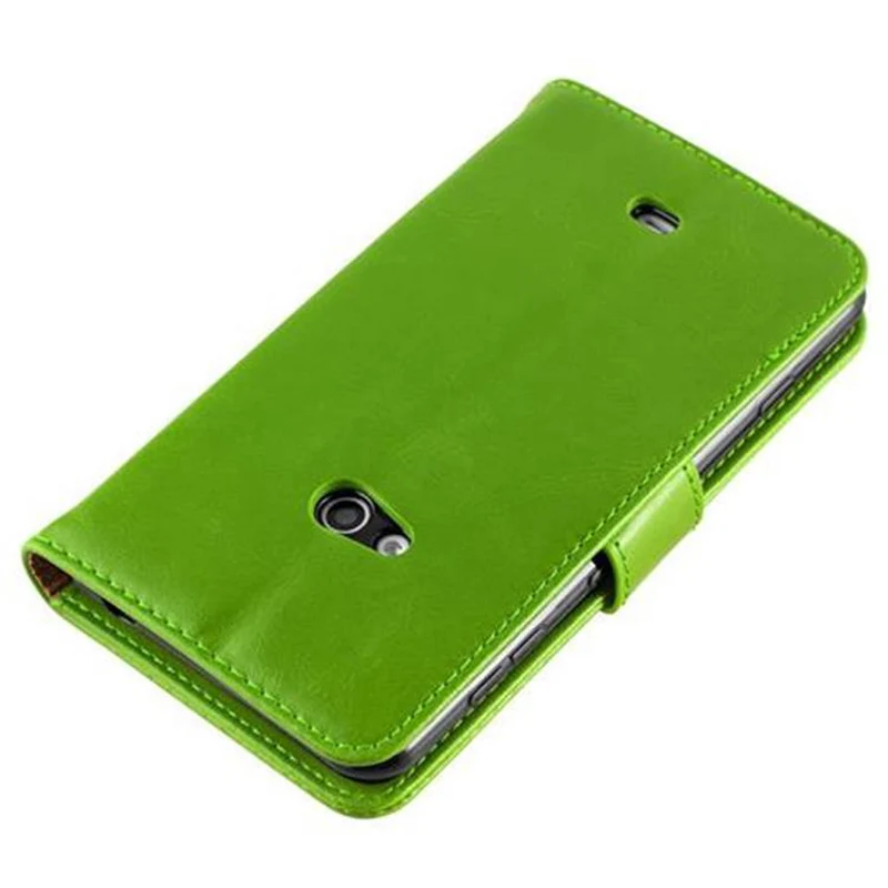 Cadorabo Hülle kompatibel mit Nokia Lumia 625 Schutzhülle mit Magnetverschluss, Standfunktion und Kartenfach