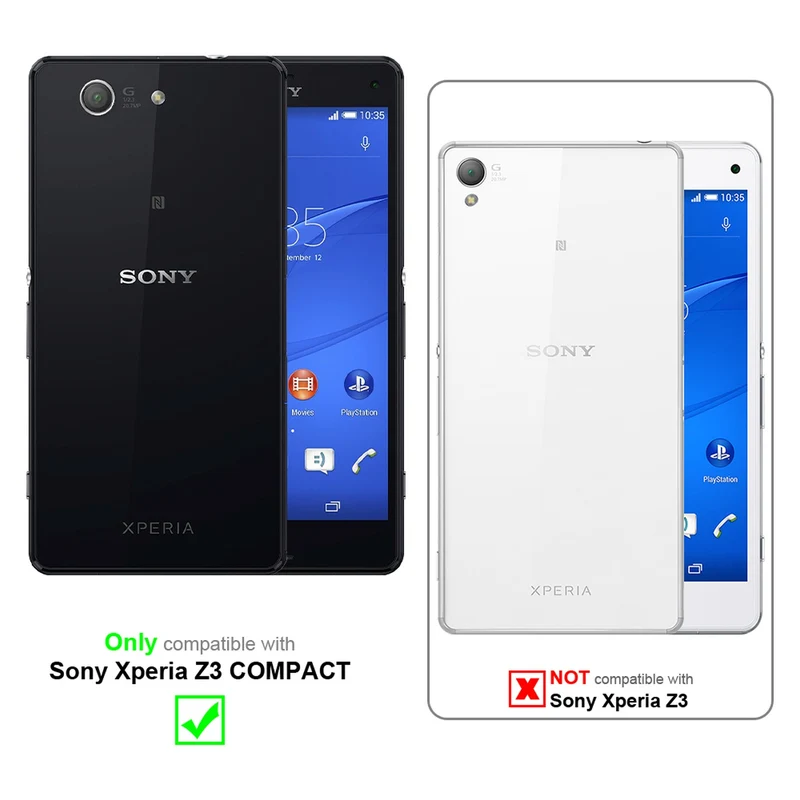 Cadorabo Hülle kompatibel mit Sony Xperia Z3 COMPACT Schutzhülle mit Standfunktion und Kartenfach im Retro Design
