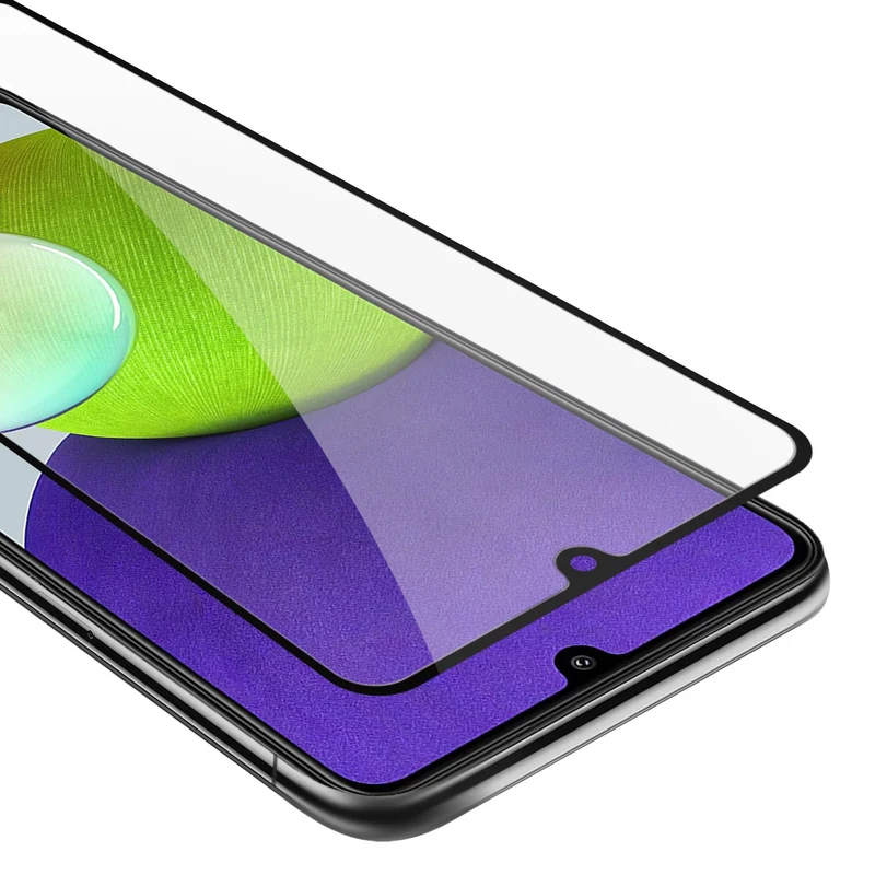 Cadorabo Vollbild Panzer Folie kompatibel mit Samsung Galaxy A22 4G / M22 / M32 4G - Schutzfolie Gehärtetes (Tempered) Display-Schutzglas in 9H Härte mit 3D Touch