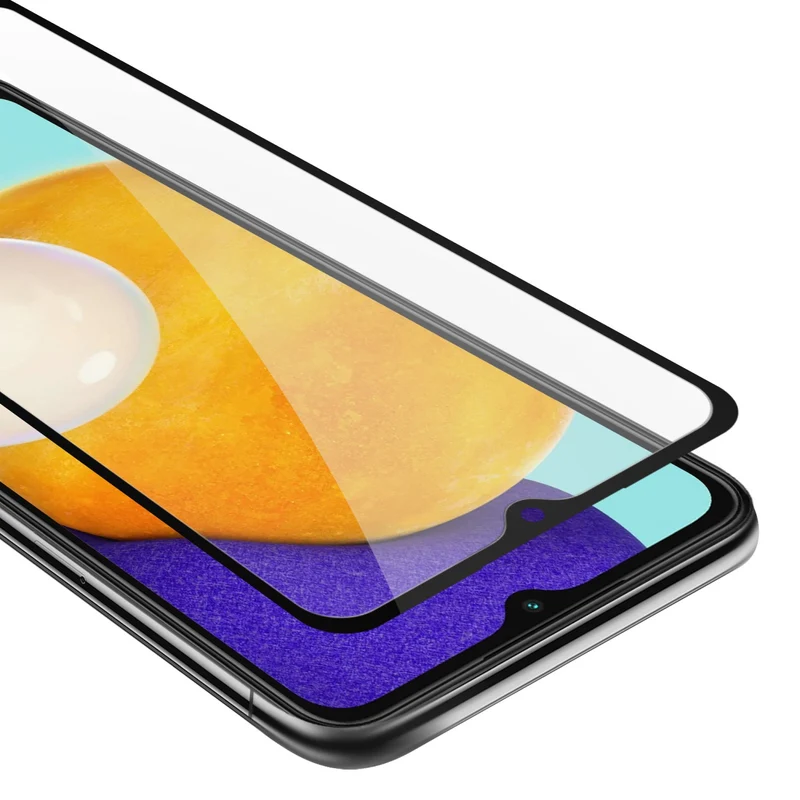Cadorabo Vollbild Panzer Folie kompatibel mit Samsung Galaxy A13 5G - Schutzfolie Gehärtetes (Tempered) Display-Schutzglas in 9H Härte mit 3D Touch