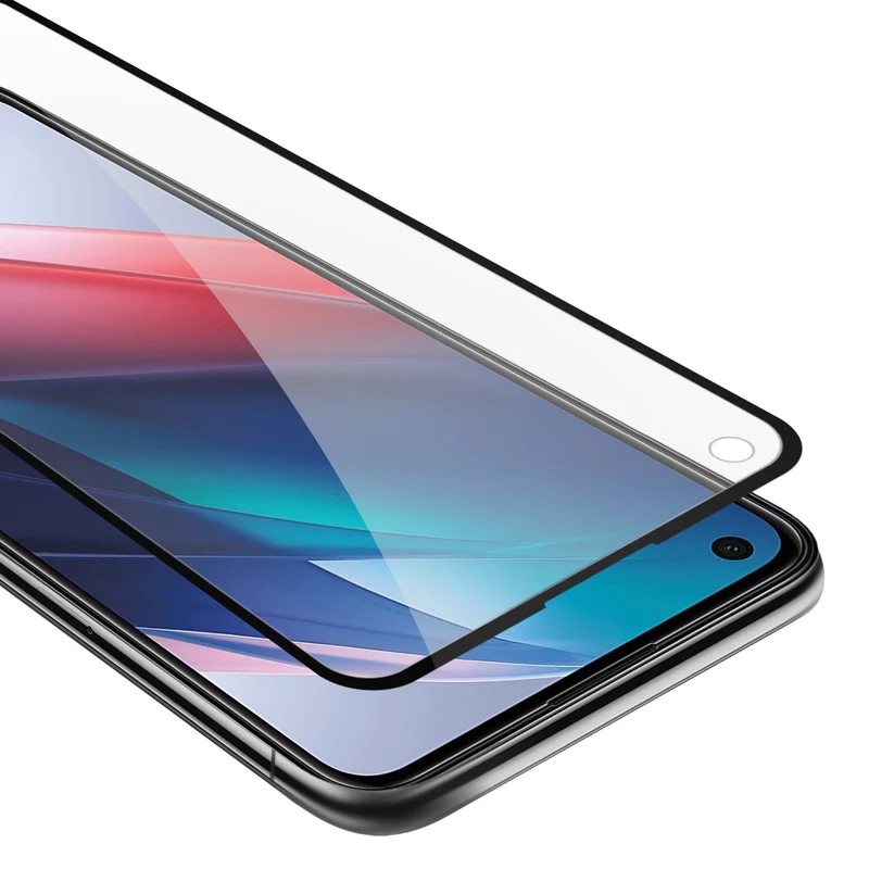 Cadorabo Vollbild Panzer Folie kompatibel mit Oppo FIND X3 LITE - Schutzfolie Gehärtetes (Tempered) Display-Schutzglas in 9H Härte mit 3D Touch