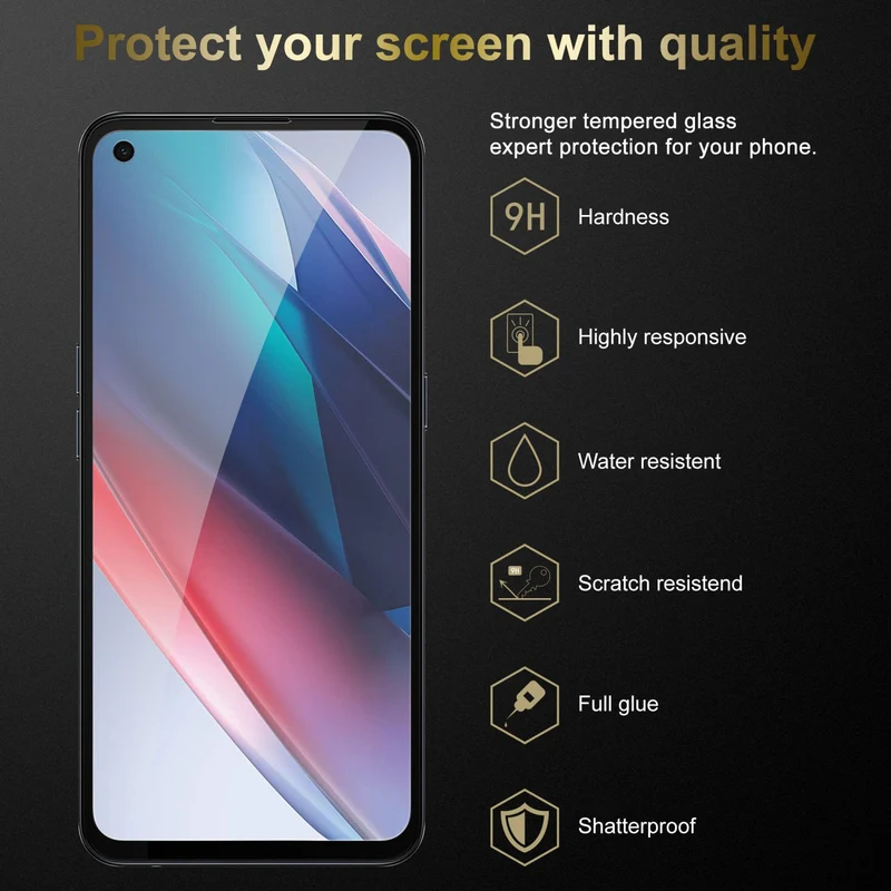 Cadorabo Vollbild Panzer Folie kompatibel mit Oppo FIND X3 LITE - Schutzfolie Gehärtetes (Tempered) Display-Schutzglas in 9H Härte mit 3D Touch
