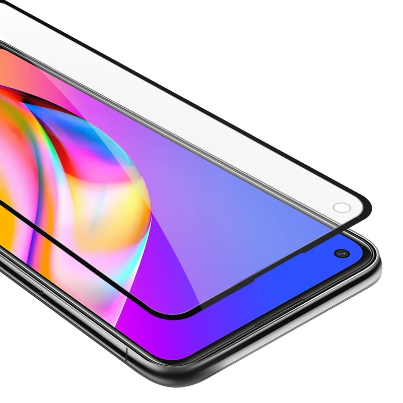 Cadorabo Vollbild Panzer Folie kompatibel mit Oppo A94 5G - Schutzfolie Gehärtetes (Tempered) Display-Schutzglas in 9H Härte mit 3D Touch