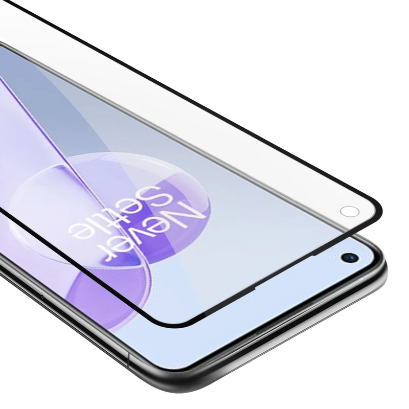 Cadorabo Vollbild Panzer Folie kompatibel mit OnePlus 9RT 5G - Schutzfolie Gehärtetes (Tempered) Display-Schutzglas in 9H Härte mit 3D Touch