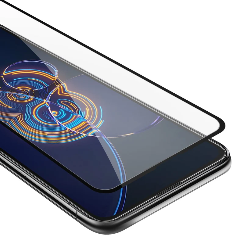 Cadorabo Vollbild Panzer Folie kompatibel mit Asus ZenFone 8 FLIP - Schutzfolie Gehärtetes (Tempered) Display-Schutzglas in 9H Härte mit 3D Touch