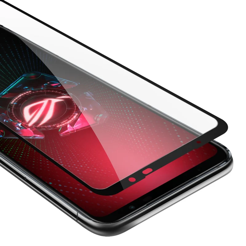 Cadorabo Vollbild Panzer Folie kompatibel mit Asus ROG Phone 5 - Schutzfolie Gehärtetes (Tempered) Display-Schutzglas in 9H Härte mit 3D Touch