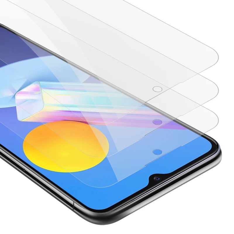Cadorabo 3x Panzer Folie kompatibel mit Vivo Y52 5G / Y72 5G - Schutzfolie 3er Pack Gehärtetes (Tempered) Display-Schutzglas in 9H Härte mit 3D Touch Kompatibilität