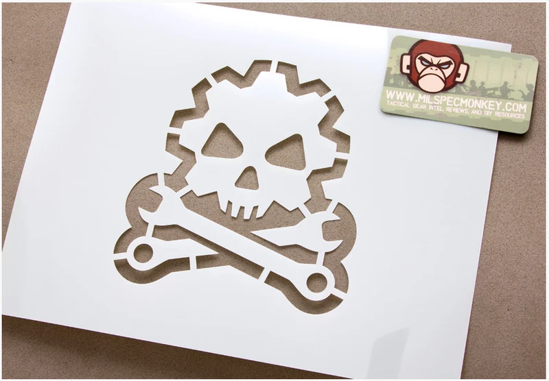 Milspec Monkey Spray Schablone Skull Mechanic